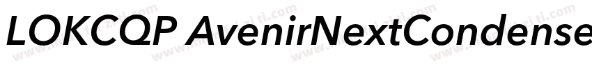 LOKCQP AvenirNextCondensed DemiBol字体转换